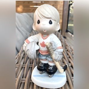 Vintage Precious Moments Ice Hockey Player